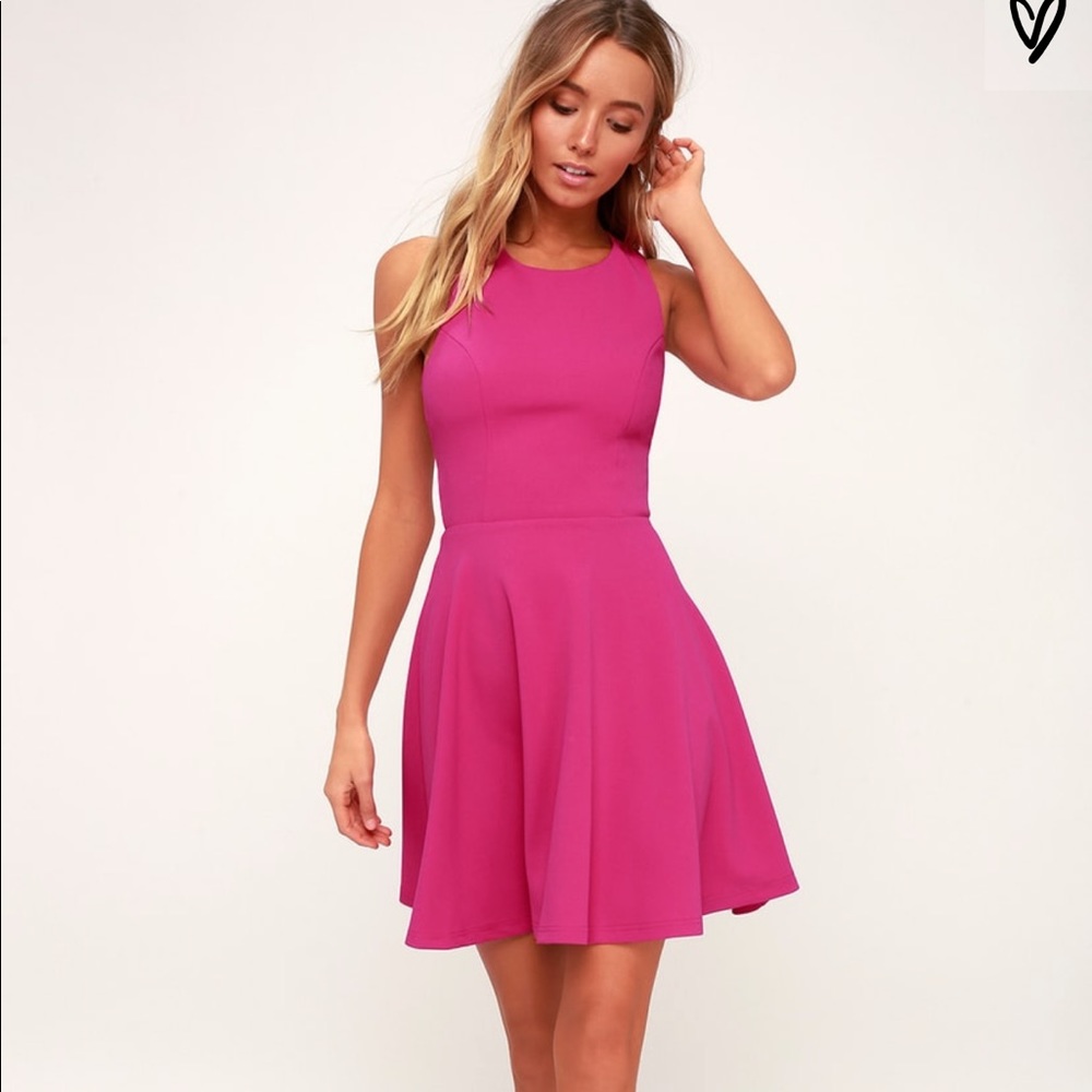 Lulu's Fuchsia Sleeveless Dress